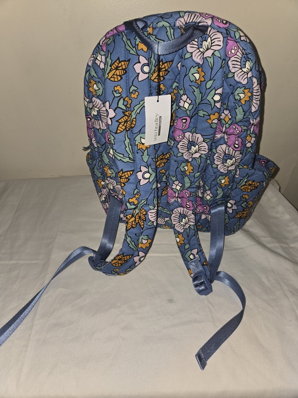 Vera Bradley Kids Quilted Floral Backpack - Blue - Picture 8 of 10